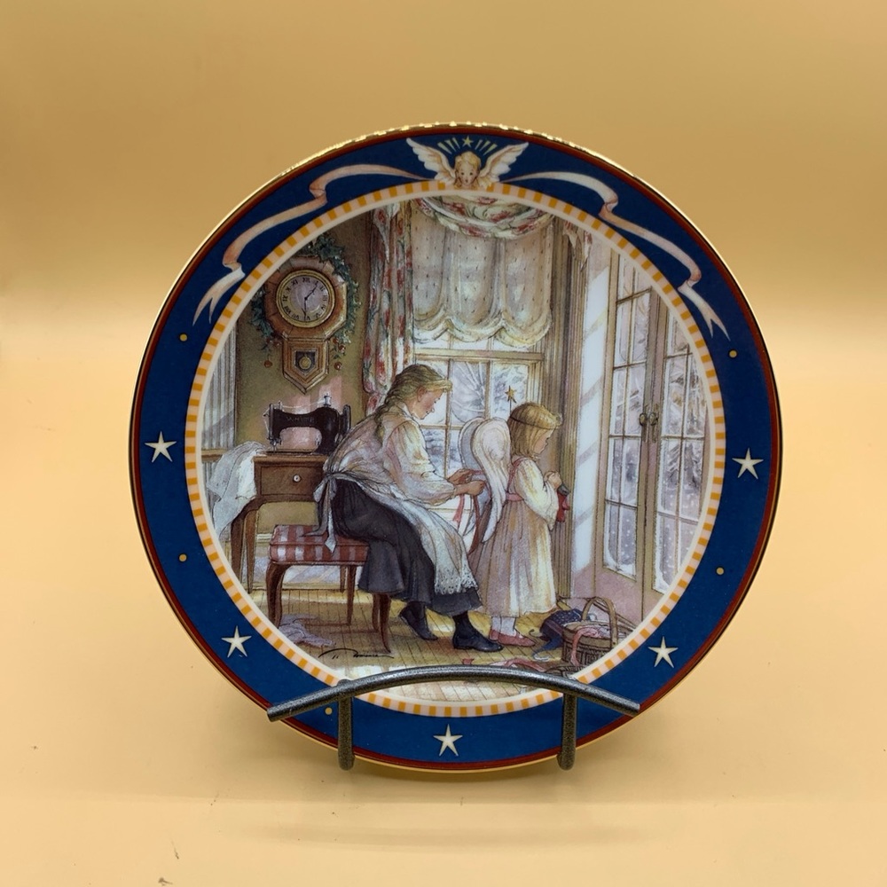 Trisha Romance “Patient Angel” decorative porcelain plate 8.25”